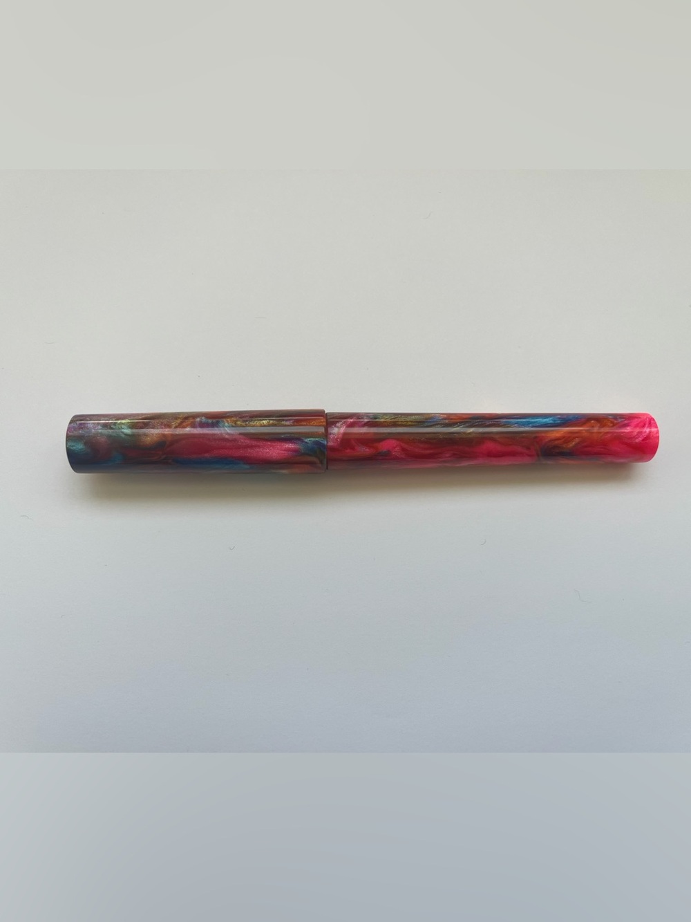 New Just Turnings Fountain Pen Resin Turnt Pen Co Daybreak Rainbow Broad Nib